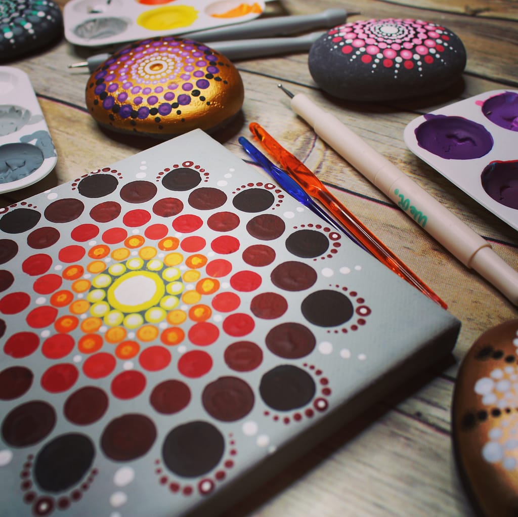 easy mandala rock designs