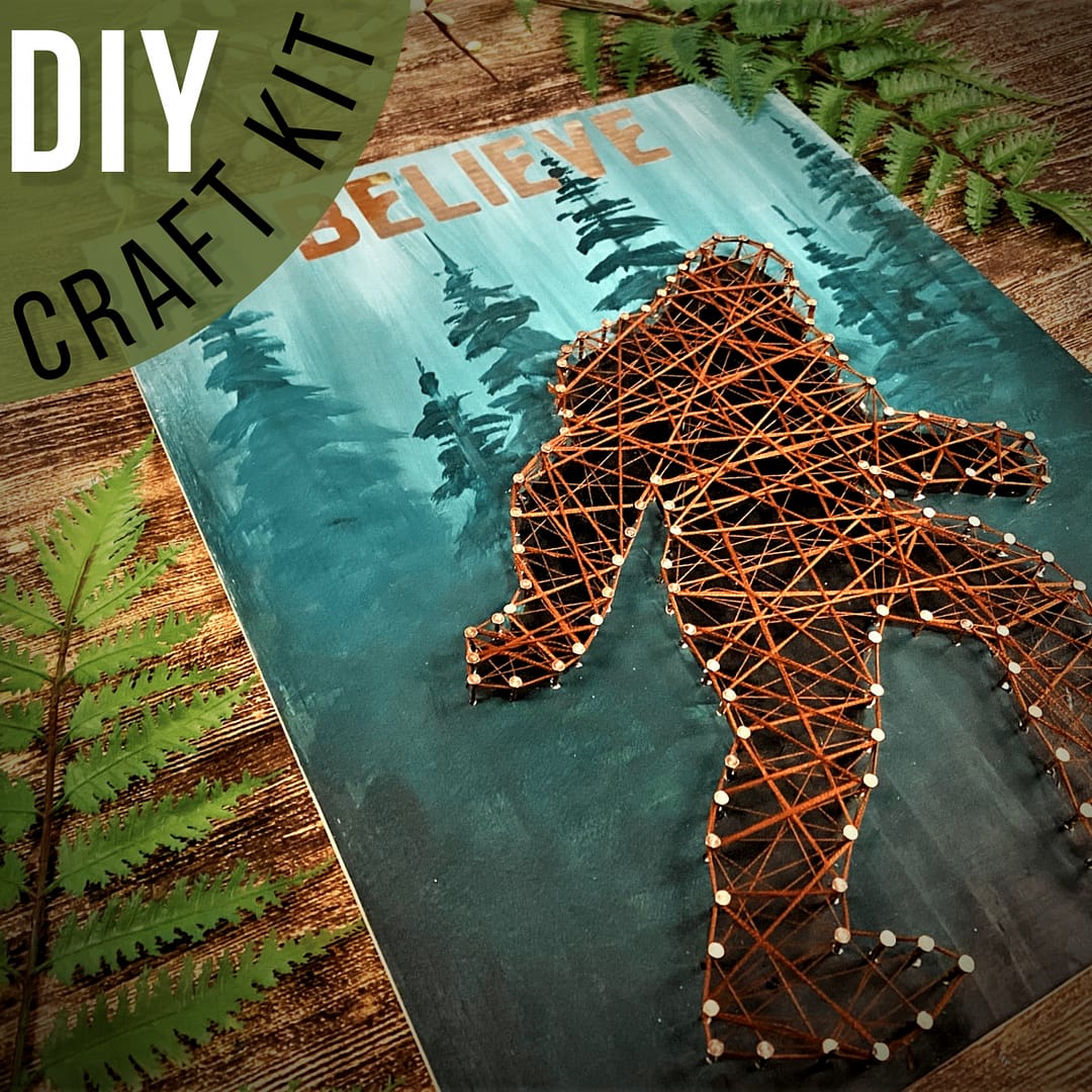Sasquatch Bigfoot String Art - DIY KIT - Uncorked Canvas