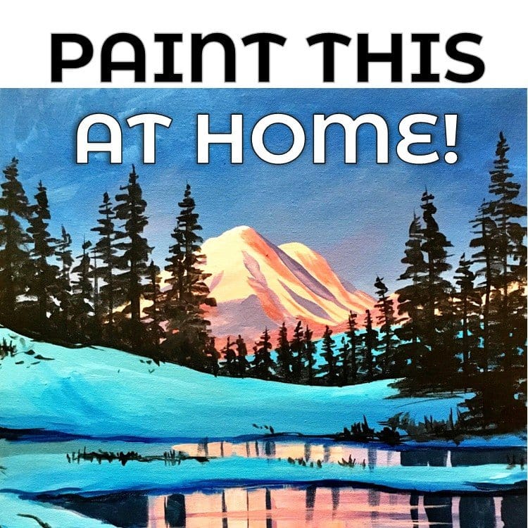 Uncorked Canvas - Winter Rainier (Studio Event)