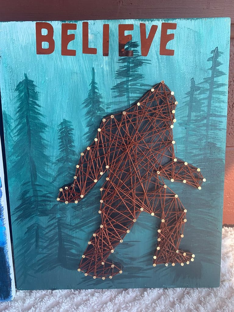 Bigfoot キャンバスアート 作品 手書き Bigfoot Watercolor Canvas / Bigfoot Painting - Bigfoot Art
