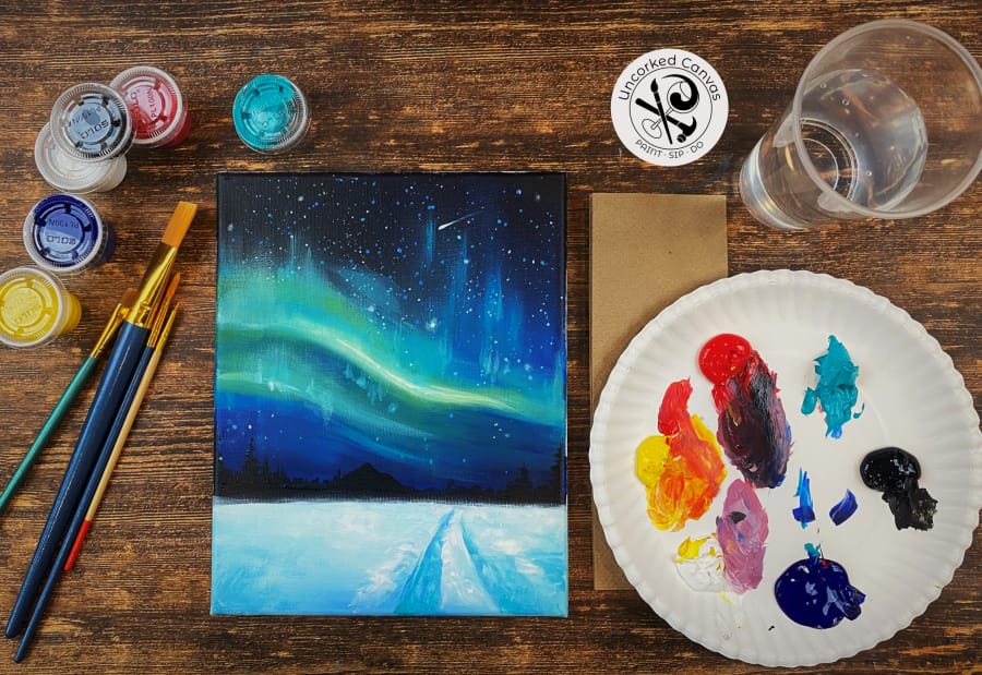 Dancing Skies acrylic painting