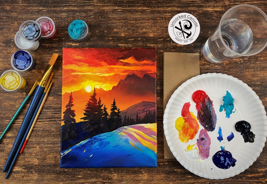 Fiery Vista acrylic painting