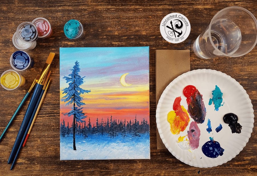 Acrylic Paint Set - Artist Quality Paints for Painting Canvas, Wood, Clay, Fabri - Winter Wonderland Mini